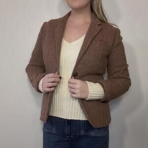 Vintage Tweed Multicolor Wool Blazer
